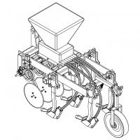 Green manure seed drill for vineyards